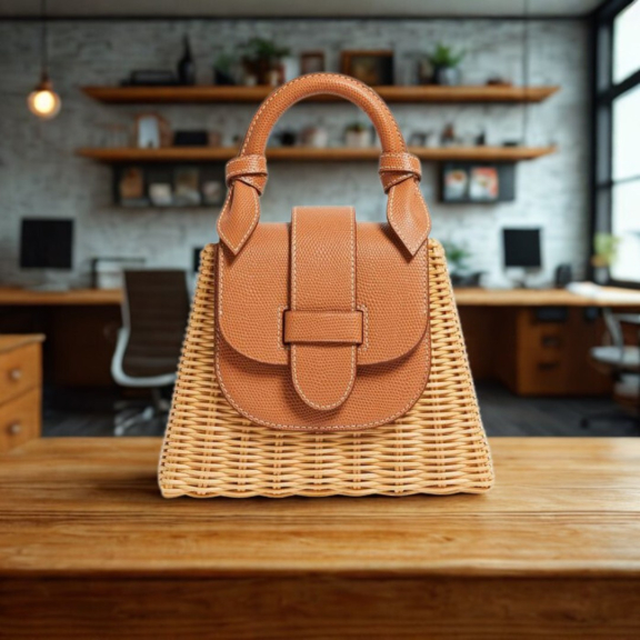 Tas Anyam buatan tangan dari renewable material (tumbuhan)