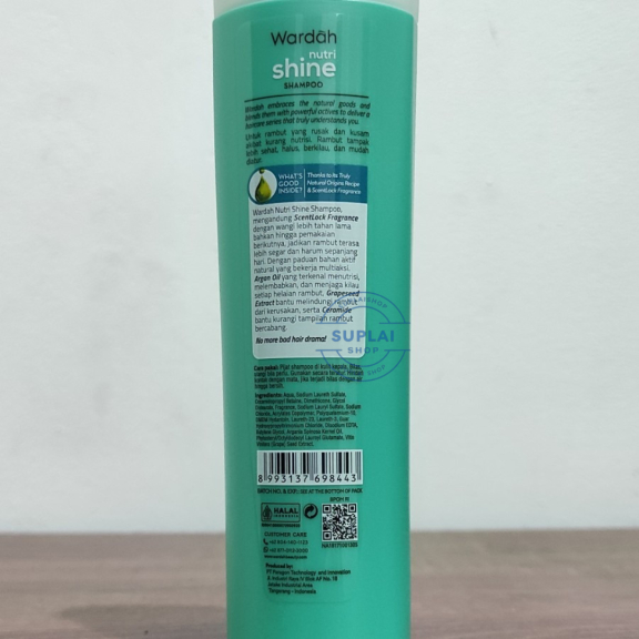 SHAMPOO RAMBUT KUSAM SEHAT BERKILAU WARDAH NUTRI SHINE SHAMPOO HIJAB 170 ML