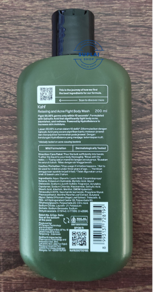 Sabun Mandi Pria Relaxing and Acne Fight Body Wash 200 ml