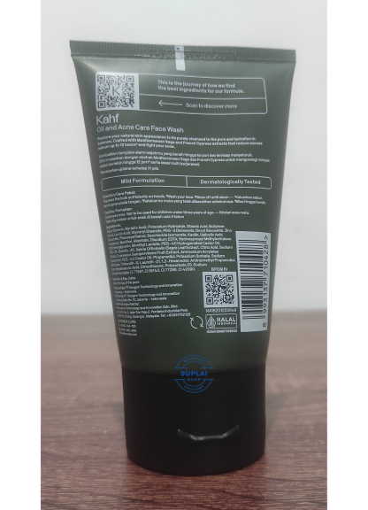 Sabun Wajah Pria Kahf Face Wash Oil Acne Care 100 ml