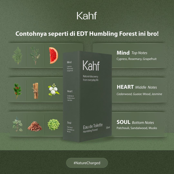 Parfum EDT Pria Kahf Eau de Toilette Humbling Forest 35 ml