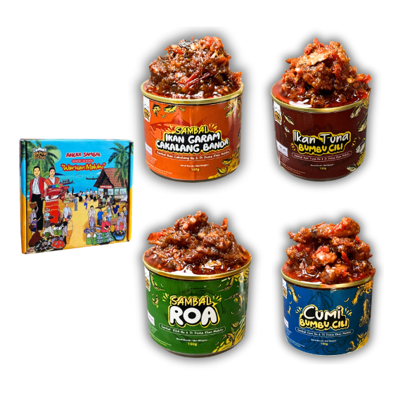 Sambal Ikan garam cakalang banda, roa, tuna cili, cumi cili