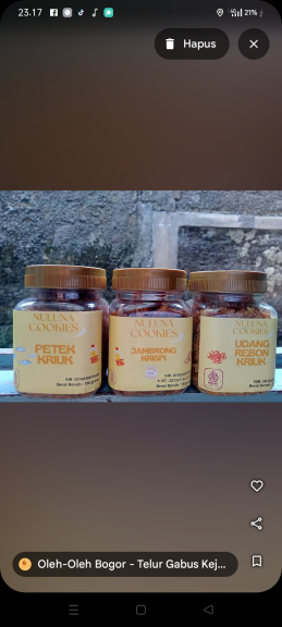 Telur gabus keju,keripik mie daun jeruk,dll