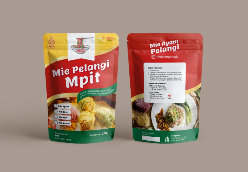 Mie ayam pelangi,kebab,es thai tea