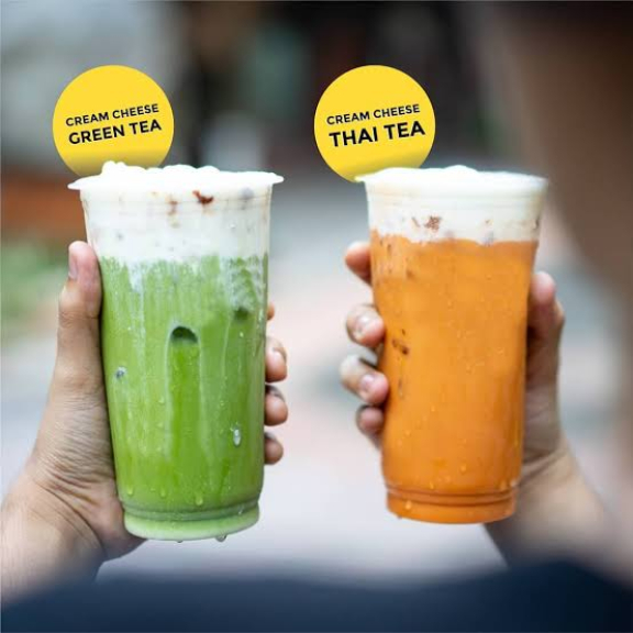 Mie ayam pelangi,kebab,es thai tea