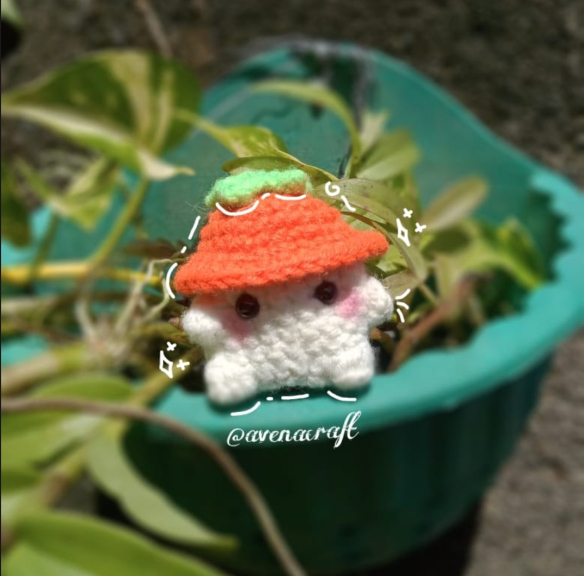 Amigurumi keychain mushroom 