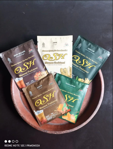 Minuman tradisional serbuk OSH