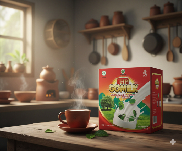 Gomilk Sachet 1 Box isi 40 sachet Susu Kambing Etawa plus Herbal
