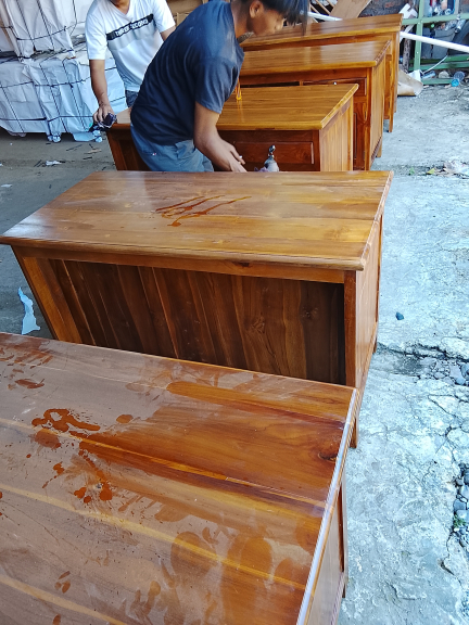 Meja Kantor Guru kayu jati