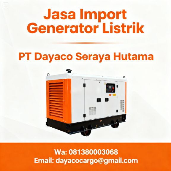 Jasa Import Generator Listrik Atau Genset 081380003068 Logistik Resmi