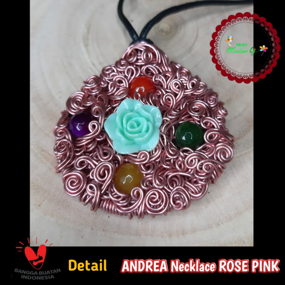 ANDREA Necklace PINK ROSE