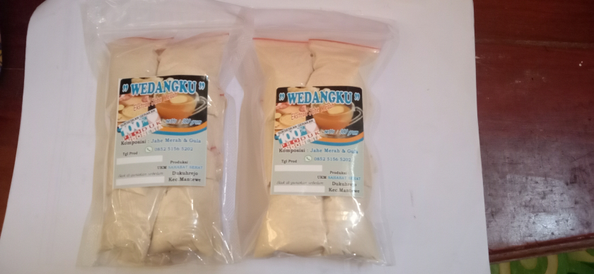 Serbuk Minuman herbal ekstrak jahe merah