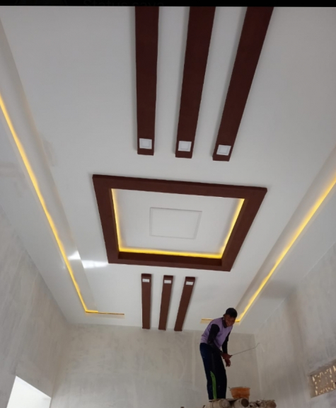 Plafon gypsum dan plafon pvc