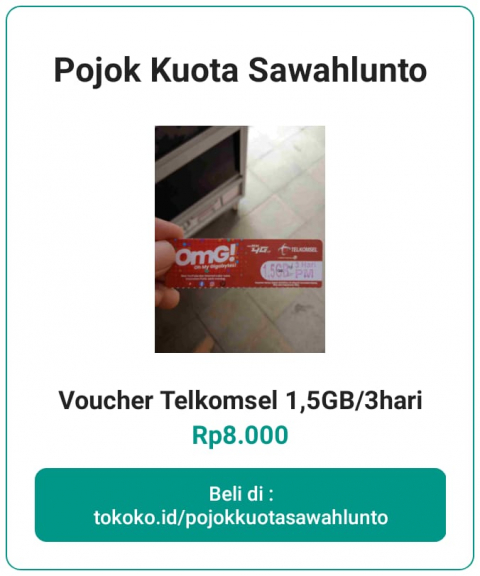 Voucher Telkomsel 1,5GB/3hari