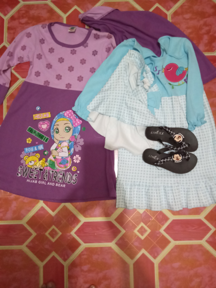 Gamis, baju anak, alat rumah tangga