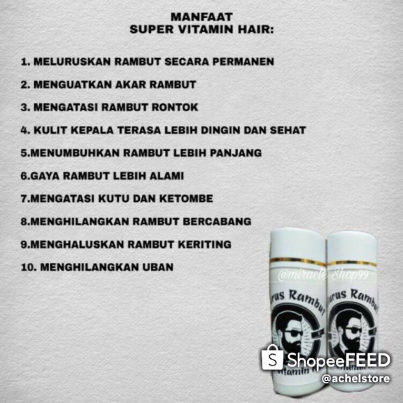 PELURUS RAMBUT SUPER VITAMIN HAIR