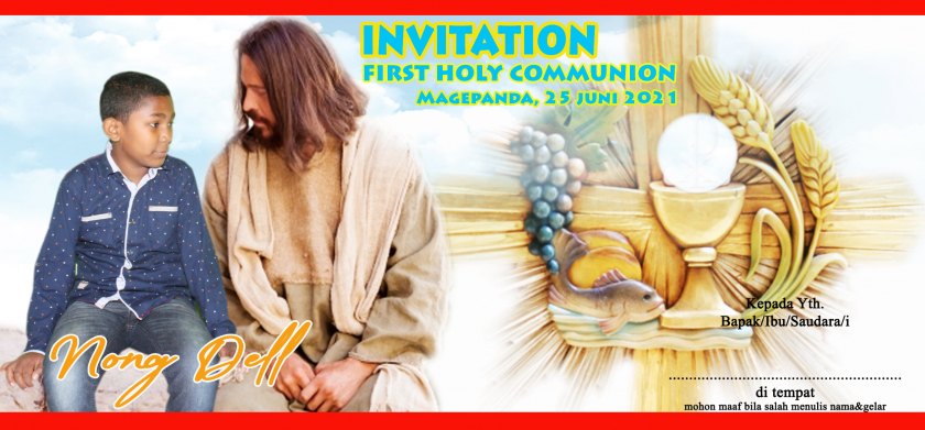 Undangan Pernikahan dan Komuni Suci