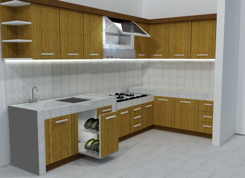 Kitchen set minimalis elegan