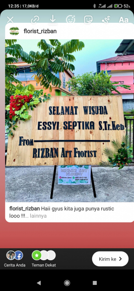 Papan bunga dan Rustic