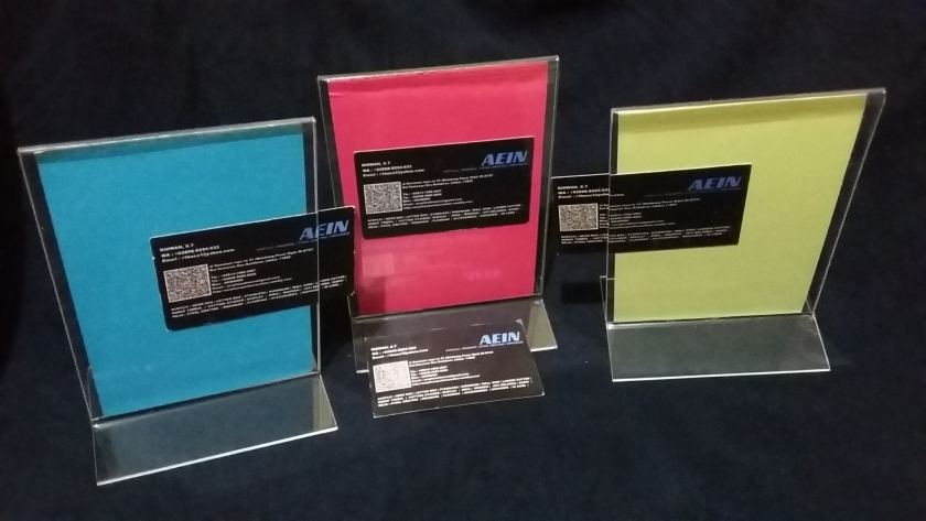 Acrylic Display Tendcard Model T Ukuran A6
