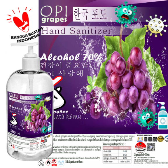 Hand Sanitizer Cair 500 mili Wangi Anggur