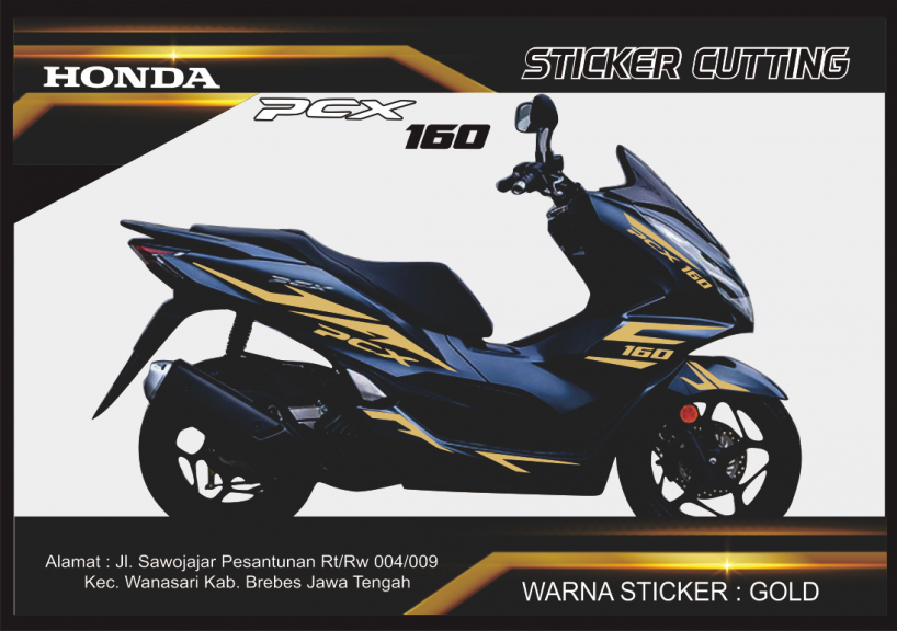 Sticker Honda PCX 160 hitam