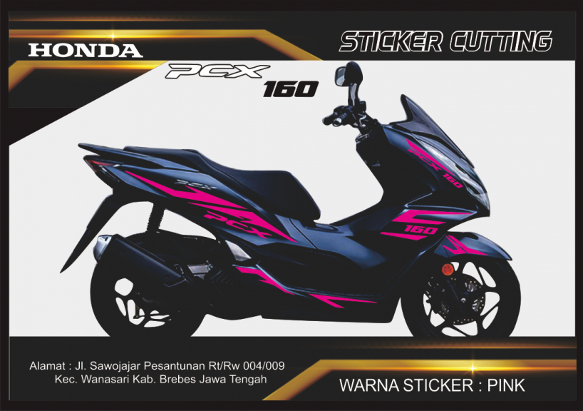 Sticker Honda PCX 160 hitam