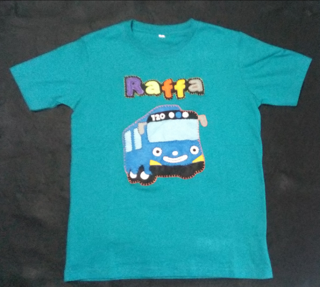 Kaos karakter flanel anak