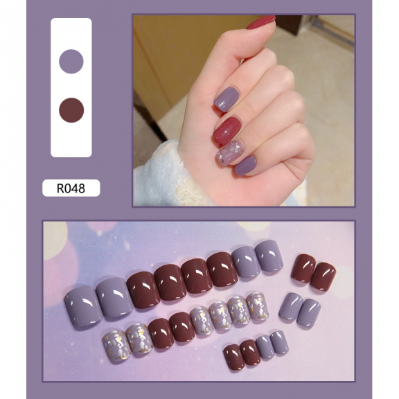 Fake nails 24 pcs free lem