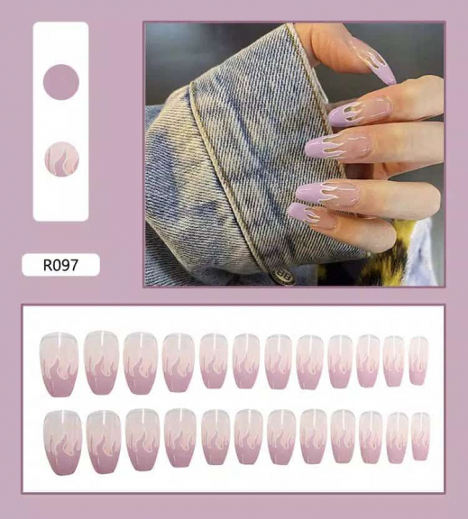 Fake nails 24 pcs free lem