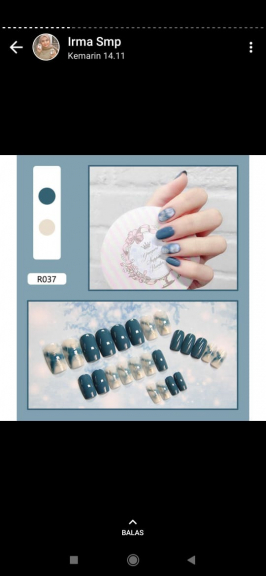 Fake nails 24 pcs free lem