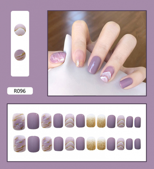 Fake nails 24 pcs free lem