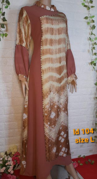Gamis jumputan palembangan