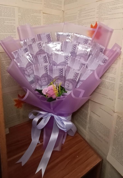 Buket uang 20 lembar