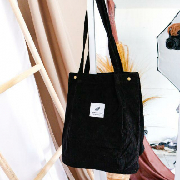 Tote Bag Wanita Corduroy