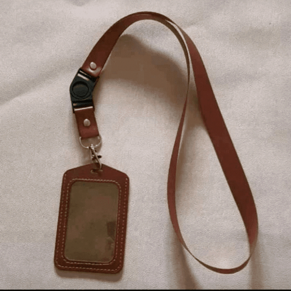 Id Card Holder Kulit PU Gantungan Bed Nama