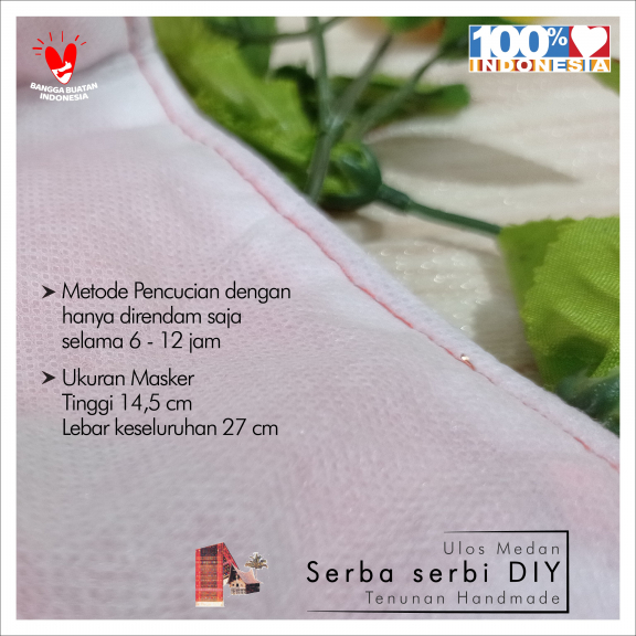 Masker Ulos DIY Filter Spunbon Size Medium