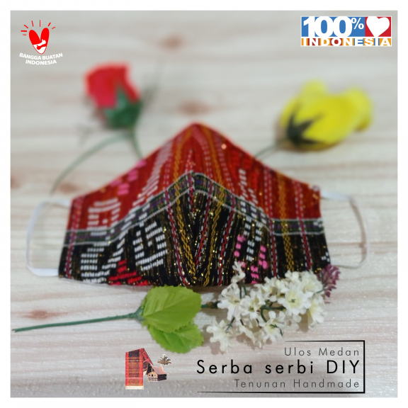 Masker Ulos DIY Filter Spunbon Size Medium