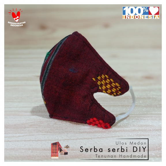 Masker Anak Ulos DIY Filter Spunbon