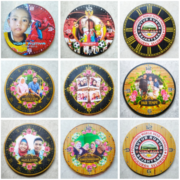Jam custom kayu MDF