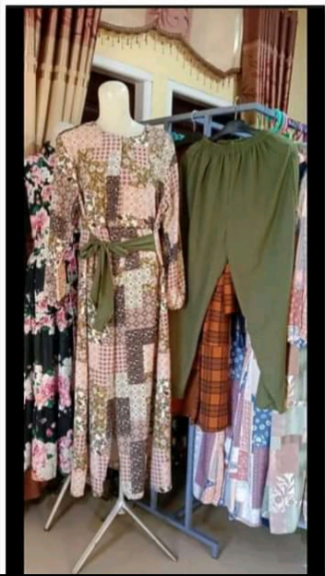 Setelan baju gamis, tunik