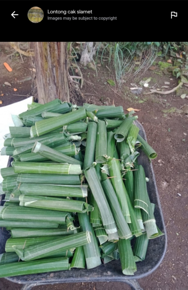 Lontong dan air minum matang