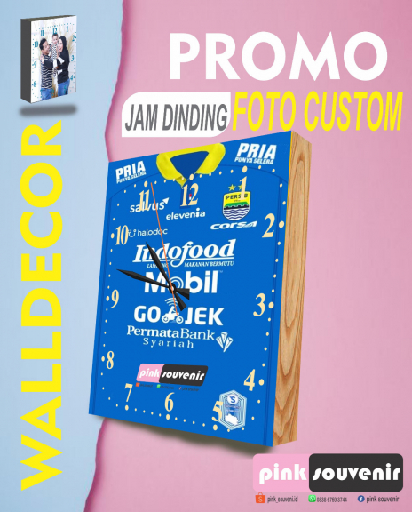 walldecord jam dinding kayu minimalis