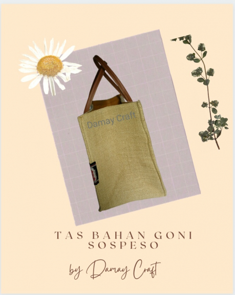 Tas  bahan goni bunga sospeso