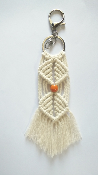 Macrame Fishbone Key Chain