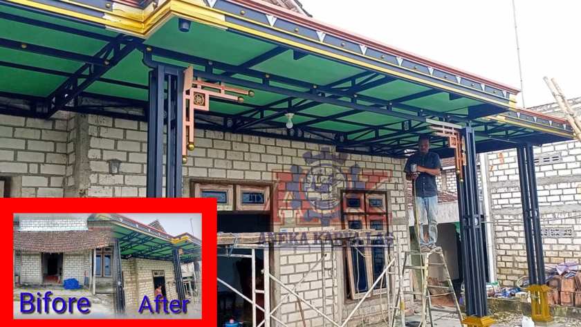 Pagar pintu dan canopy