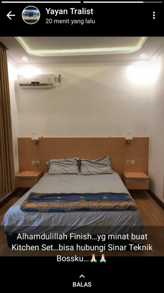 Kitchen set . Kamar set . Backdrop tv . Sekat ruangan . Partisi . Lemari bawah tangg dll..