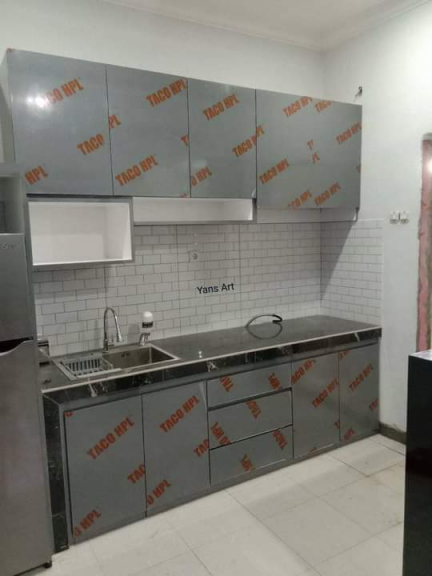 Kitchen set . Kamar set . Backdrop tv . Sekat ruangan . Partisi . Lemari bawah tangg dll..