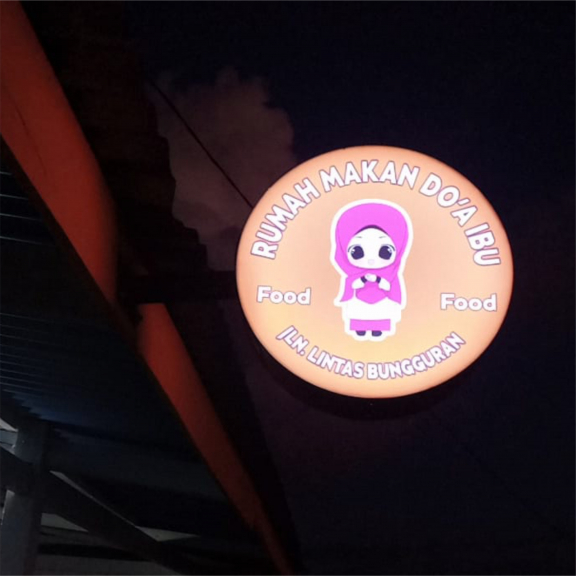 Neno Box 40 Cm Dua Sisi Nyala Custom Gambar