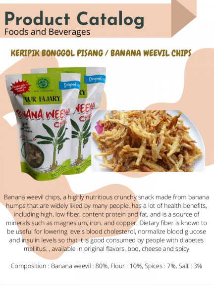 Banana weevil chips /kripik bonggol pisang 